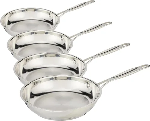 Vista 12 de Cuisinart 722-20 Colección de utensilios de cocina clásicos de acero inoxidable de 8 pulgadas, sartén abierta de 8 pulgadas Acero inoxidable clásico