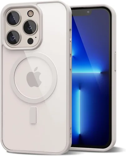 Vista 116 de oakxco Funda magnética transparente compatible con Magsafe, bonita funda delgada y transparente de poliuretano termoplástico no amarillenta, carcasa