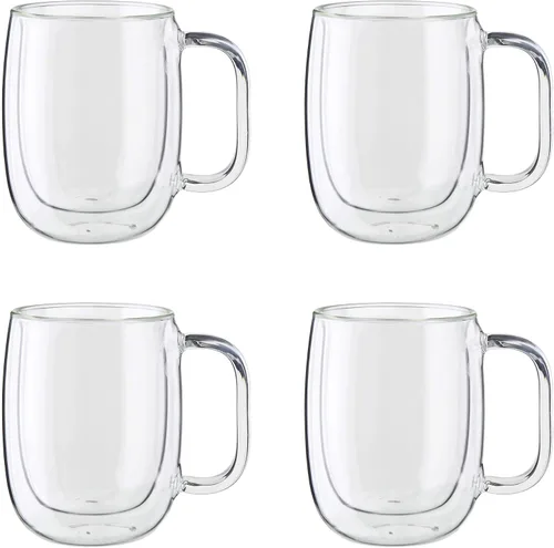 Vista 10 de ZWILLING Sorrento Plus Juego de 2 tazas de vidrio de doble pared para café con leche, 15 oz, 450 ml