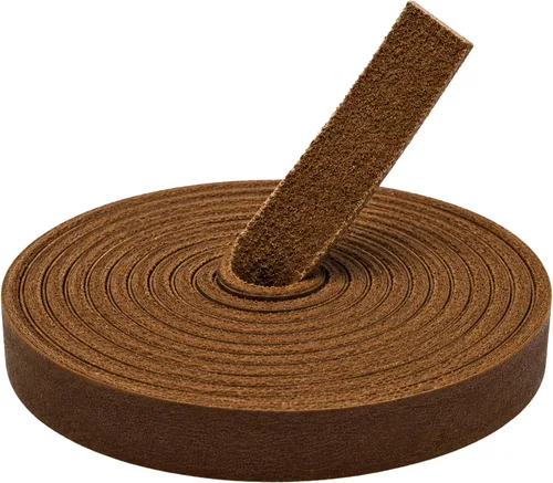 Vista 17 de TOFL Genuine Leather Strap, Top Grain Cowhide Craft Strip – Beige (2 Pack)