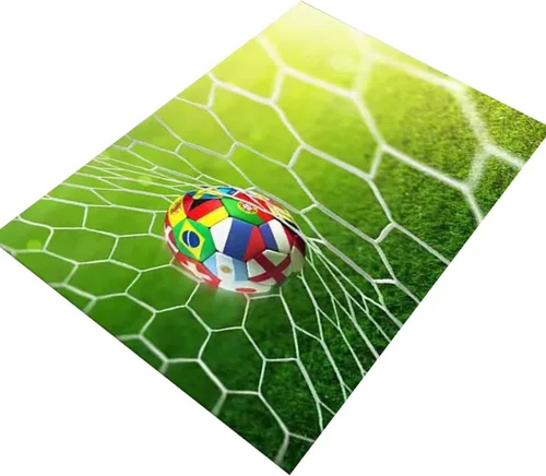Vista 13 de Alfombra de campo de fútbol infantil de 2 x 3 pies para dormitorio de niños, alfombra de campo de fútbol verde antideslizante, alfombra
