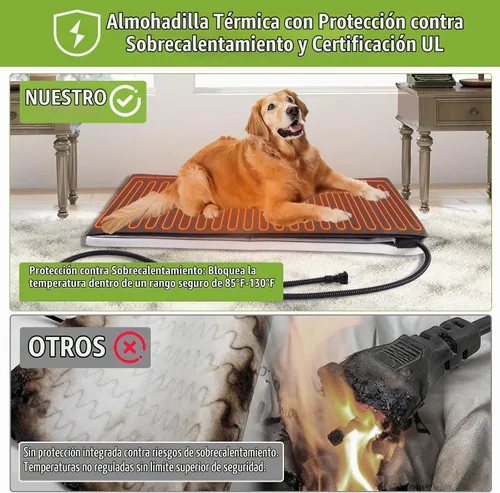 Vista 3 de GUTINNEEN - Casa térmica para perros con aislamiento para exteriores, resistente a la intemperie, con almohadilla térmica controlada por termostato