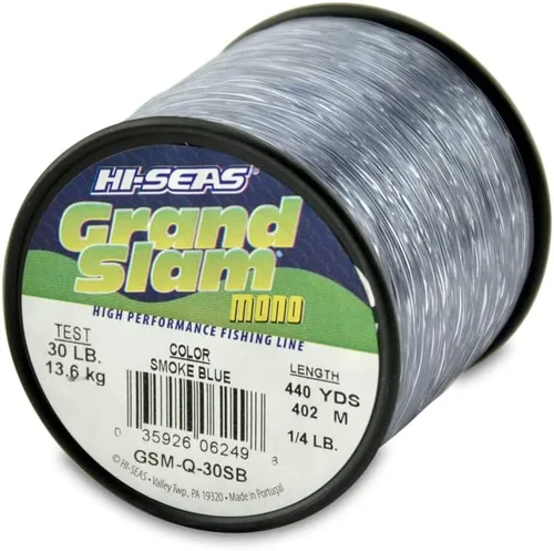 Vista 40 de HI-SEAS Línea de pesca de monofilamento Grand Slam - Fuerte y resistente a la abrasión en transparente, rosa, verde, azul humo, amarillo Amarillo