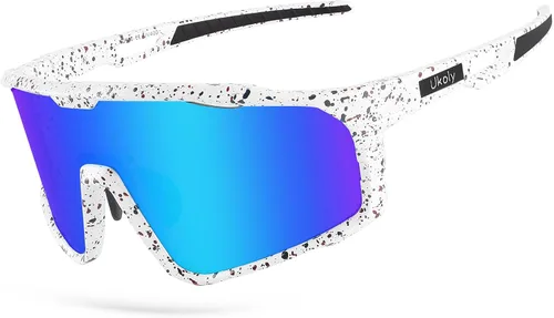 Vista 14 de Ukoly Gafas de sol para ciclismo, correr, béisbol, pesca y golf para hombres y mujeres, gafas de sol deportivas con lente HD UV400 de 620