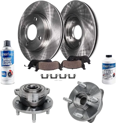Vista 104 de Detroit Axle - Rotores de freno para Chrysler 200 2015 2016 2017, Rotores de freno de disco de reemplazo: 12.01" pulgadas delantero y 10.95
