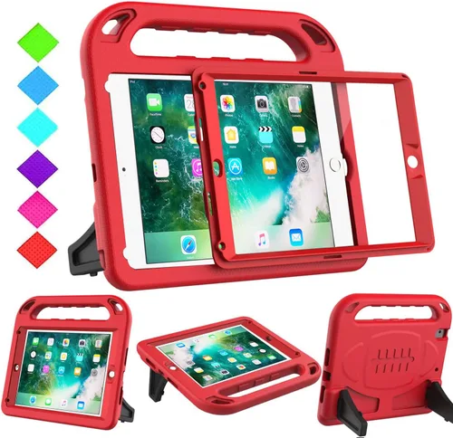 Vista 9 de BMOUO Funda para iPad mini 1 2 3, iPad mini 1/2/3 para niños - Protector de pantalla integrado, a prueba de golpes, ligera, funda rígida con soporte