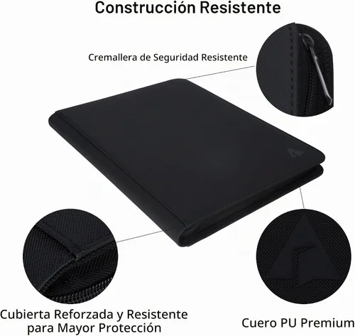 Vista 5 de Carpeta de tarjetas premium de 16 bolsillos, se adapta a tarjetas coleccionables 1408, álbum de colección de tarjetas sin anillo de carga lateral