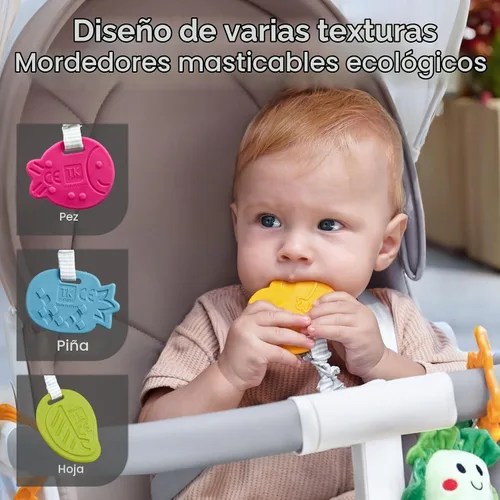Vista 5 de TUMAMA 4 Pcs Potted Vegetable Hanging Car Seat Toys for Baby 0 3 6 9 Months