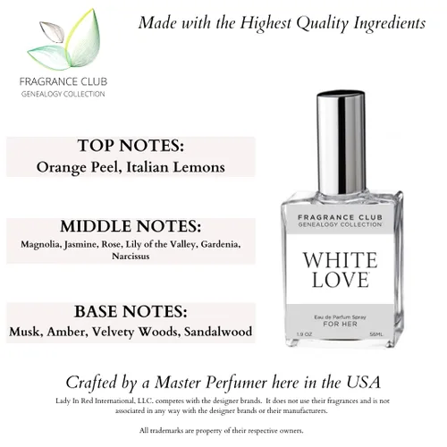 Vista 4 de White Love Luxury Inspired 1.9 oz EDP, aroma floral suave para mujer