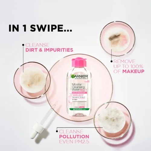 Vista 2 de Garnier Skin Naturals Agua limpiadora micelar, 4.2 fl oz