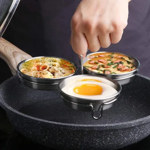 Vista 2 de Cabilock Molde de acero inoxidable con cepillo de pastelería para sándwiches de desayuno