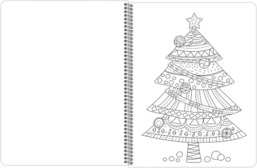 Vista 7 de Libro para colorear de Navidad para adultos (encuadernado lateralmente)