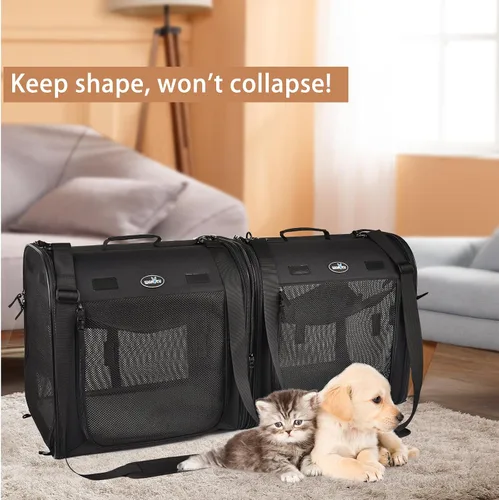 Vista 8 de Wakytu Transportador de mascotas 2 en 1 para gatos y perros, transportador