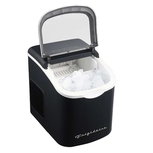Vista 7 de FRIGIDAIRE Máquina de hacer hielo compacta retro, hielo bala, 26 libras por día (negro)