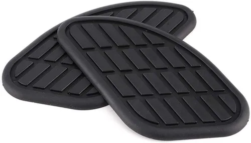 Vista 6 de Protector de combustible, 1 par de calcomanías universales de agarre de rodilla para motocicleta, protector vintage (negro)