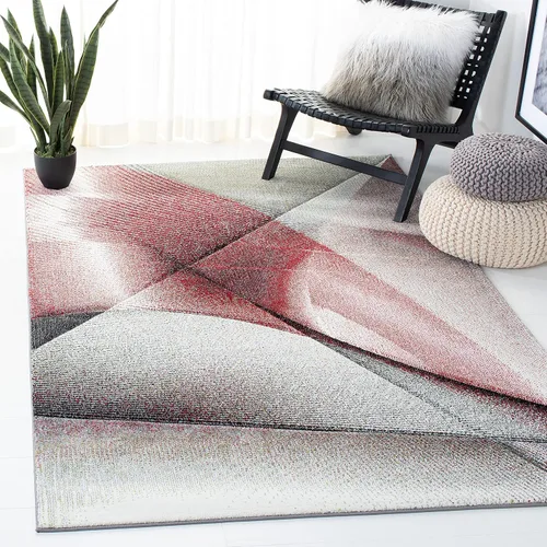 Vista 8 de SAFAVIEH Hollywood Collection - Alfombra decorativa de 2 pies 3 pulgadas x 4 pies, beige y azul, diseño moderno de mediados de siglo, no desprende