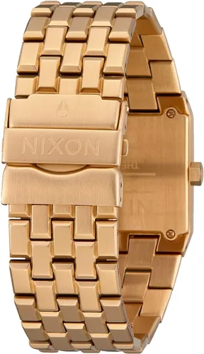 Vista 3 de Nixon Ticket A1262502-00 Reloj de acero inoxidable con esfera dorada de 1.339 in para mujer, Acetato azulnegro
