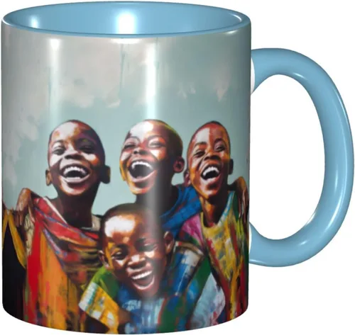 Vista 31 de Taza de café, taza de té para mujeres y niñas, taza de diseño único, perfecta para regalos, mujeres afroamericanas afro