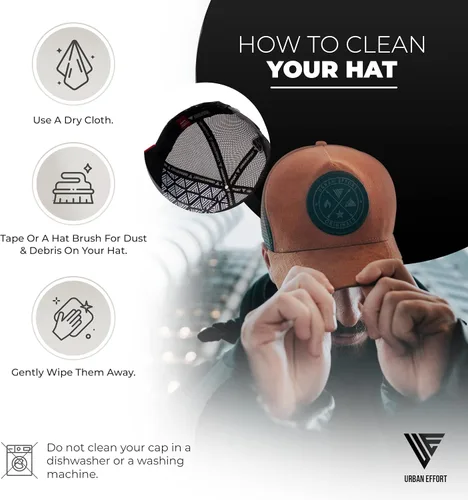 Vista 127 de Urban Effort Gorra trasera de malla, para hombres y mujeres, gorra de béisbol de 5 paneles, gran cierre a presión para caza y senderismo