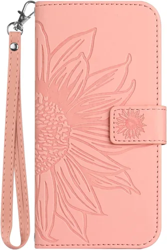 Vista 12 de XYX Wallet Case Compatible with Honor X7, Emboss Half Flower Floral PU Leather Flip Protective Case with Wrist Strap Kickstand for Honor X7, Deep