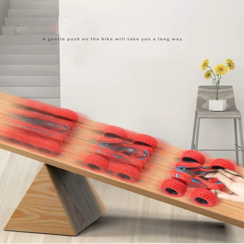 Vista 2 de DqsWko Coches de fricción de doble cara para niños, auto de inercia de vibración. Coche de juguete para tirar hacia atrás. Coche grande de juguete