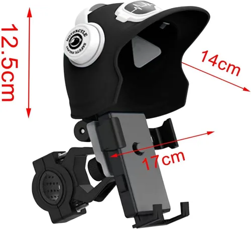Vista 3 de MagiDeal Soporte de teléfono para bicicleta, visera solar/soporte para teléfono, lindo ángulo ajustable, soporte de teléfono para visera