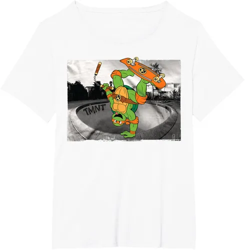 Vista 31 de Teenage Mutant Ninja Turtles Michelangelo - Camiseta de patinaje, Negro, S