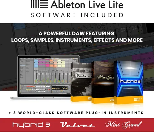 Vista 6 de Akai Professional APC Mini MK2 USB MIDI Pad Controller 64 blocs RGB, 9 faders, modo de batería y nota, mapeo 1:1 para Ableton Live