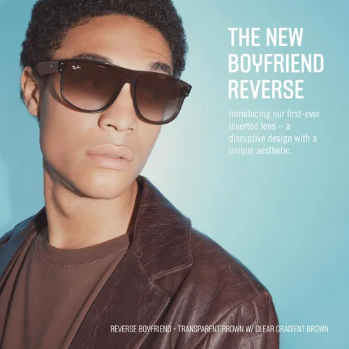 Vista 2 de Ray-Ban Rbr0501s Boyfriend Gafas de sol cuadradas inversas