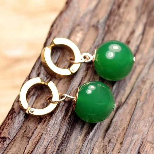 Vista 3 de Goku - Aretes negros de ágata Zamasu 1 unidad Metal