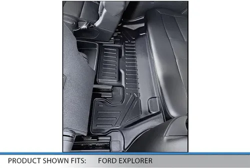Vista 5 de SMARTLINER Juego de alfombrillas personalizadas de 3 filas compatibles con Ford Explorer 2020-2023 Ford Explorer 2022 - 2025