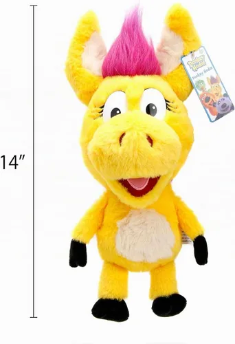 Vista 5 de Jada Donkey Hodie - Muñeca de peluche de burro amarillo de 14 pulgadas, juguetes para niños