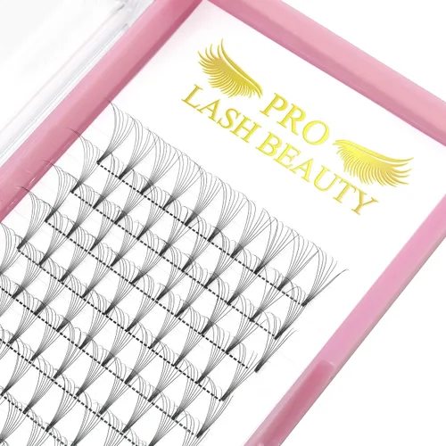 Vista 15 de Extensiones de pestañas postizas de volumen 3D-C-0.07-0.50 pulgadas, extensiones de pestañas postizas con tallo corto, extensiones de pestañas