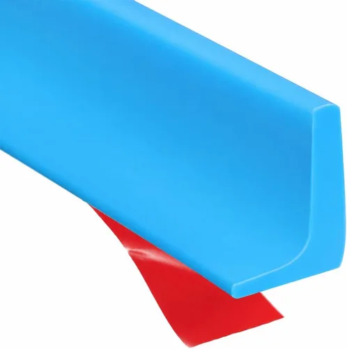 Vista 8 de Barrera de agua para umbral de ducha, barrera impermeable de silicona autoadhesiva para baño y cocina, ducha, protección de agua para separación