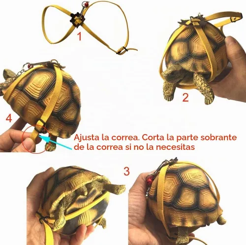 Vista 4 de Correa de arnés de cuero para tortuga/tortuga reptiles animales