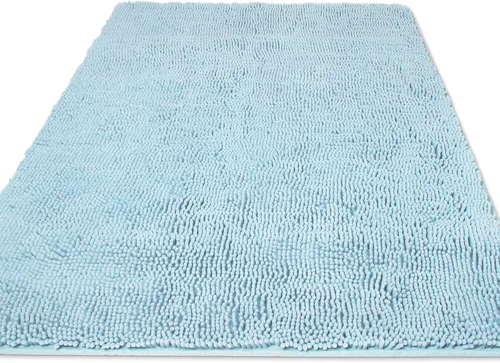 Vista 182 de Yeaban Alfombra de pasillo de baño de 24 x 72 pulgadas, antideslizante, alfombra de baño larga de felpilla gruesa, absorbente y lavable, alfombra