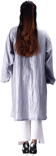 Vista 4 de TOPTIE Bata de salón de belleza, vestido de cliente unisex, cierre frontal ajustable, ligero e impermeable