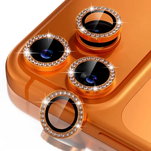 Vista 17 de Misea Compatible con iPhone 16 Pro/iPhone 16 Pro Max, protector de lente de cámara de vidrio templado Ultra-HD, protector de pantalla de anillo Negro