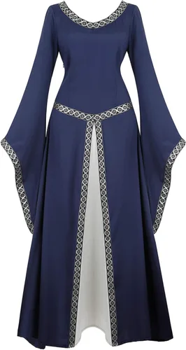 Vista 69 de Kranchungel - Vestidos renacentistas de estilo medieval/irlandés/campesino para mujer; disfraz de hada, para bailes