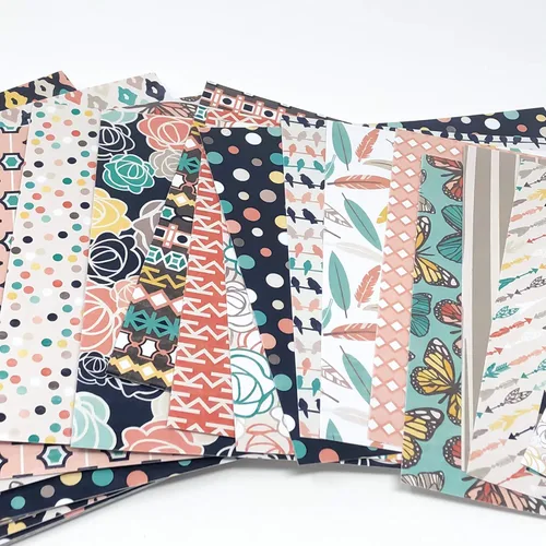 Vista 4 de Paquete de papel con patrón de 6 x 6 pulgadas, Free Spirit, para hacer tarjetas, álbumes de recortes, papel especial, colección de 6 x 6 pulgadas