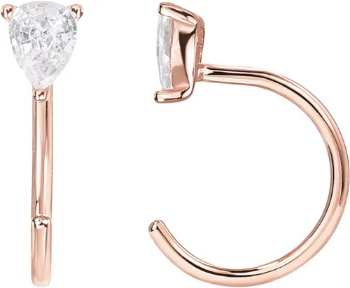 Vista 25 de PAVOI - Aretes de media aro de plata esterlina 925 Pendiente hipoalergénico minimalista pequeño para cartílago