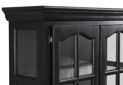 Vista 7 de Sunset Trading Black Cherry Selections Buffet and Hutch, dos puertas Dos cajones, envejecido envejecido
