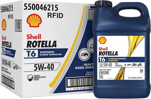 Vista 15 de Shell Rotella Aceite de motor T6 completamente sintético 5W-40, 1 cuarto de galón (paquete de 6)