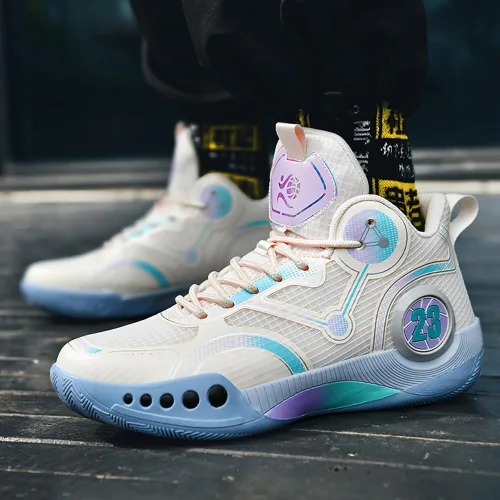 Vista 6 de KEMTAT Men's Training Basketball Shoes Mandarin Duck Breathable Practical Basketball Shoes Sports Shoes