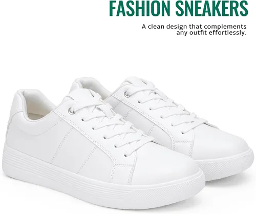 Vista 3 de Vepose Blanco Casual Zapatillas de deporte para mujer Moda Cómodo Slip On Low Top 8013 Zapatos