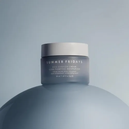Vista 8 de Summer Fridays Crema Facial Rich Cushion - Crema Reparadora de Barrera Ultra Rellenadora + Prebase de Maquillaje - Infunde la Piel con Rica