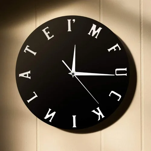 Vista 7 de The Geeky Days I'm F #*kin Reloj de pared tardío Reloj maduro Sweary Moods Expresión Nueva concepción del tiempo, el reloj de pared perfecto