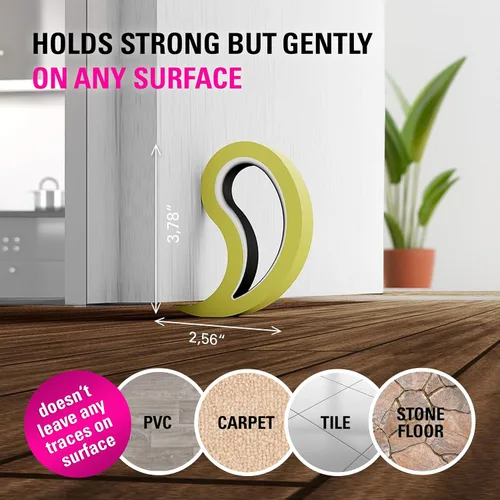 Vista 12 de Stoppy - Tope para puertas y ventanas, cuña multifuncional, gancho conveniente para puertas, abrazadera para ventanas, mantenga puertas y ventanas