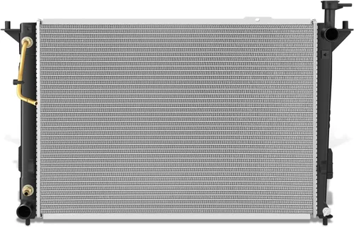 Vista 7 de DNA Motoring OEM-RA-2392 Radiador de enfriamiento de aluminio de 1 fila estilo OE compatible con 01-02 Kia Rio 1.5 AT, 25-1/2 pulgadas de ancho x