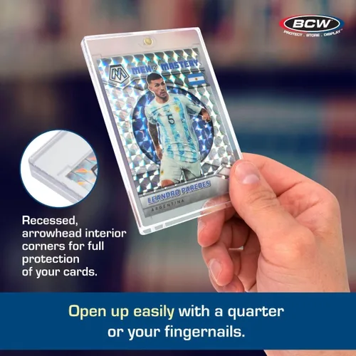 Vista 2 de BCW Tarjetero magnético – Grosor de 55 PT – 1 unidad Estuche protector para tarjetas con cierre magnético dorado seguro Protección UV, diseño